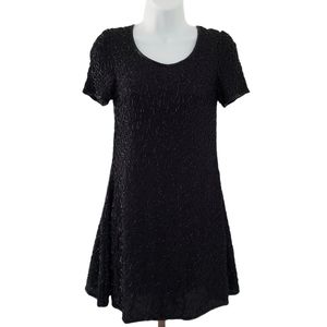 Ibiza womens Cocktail dress, black Beaded